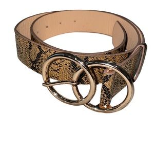 Women’s Reptile Print Faux Leather Belt 1 1/2” Wide and 41” long